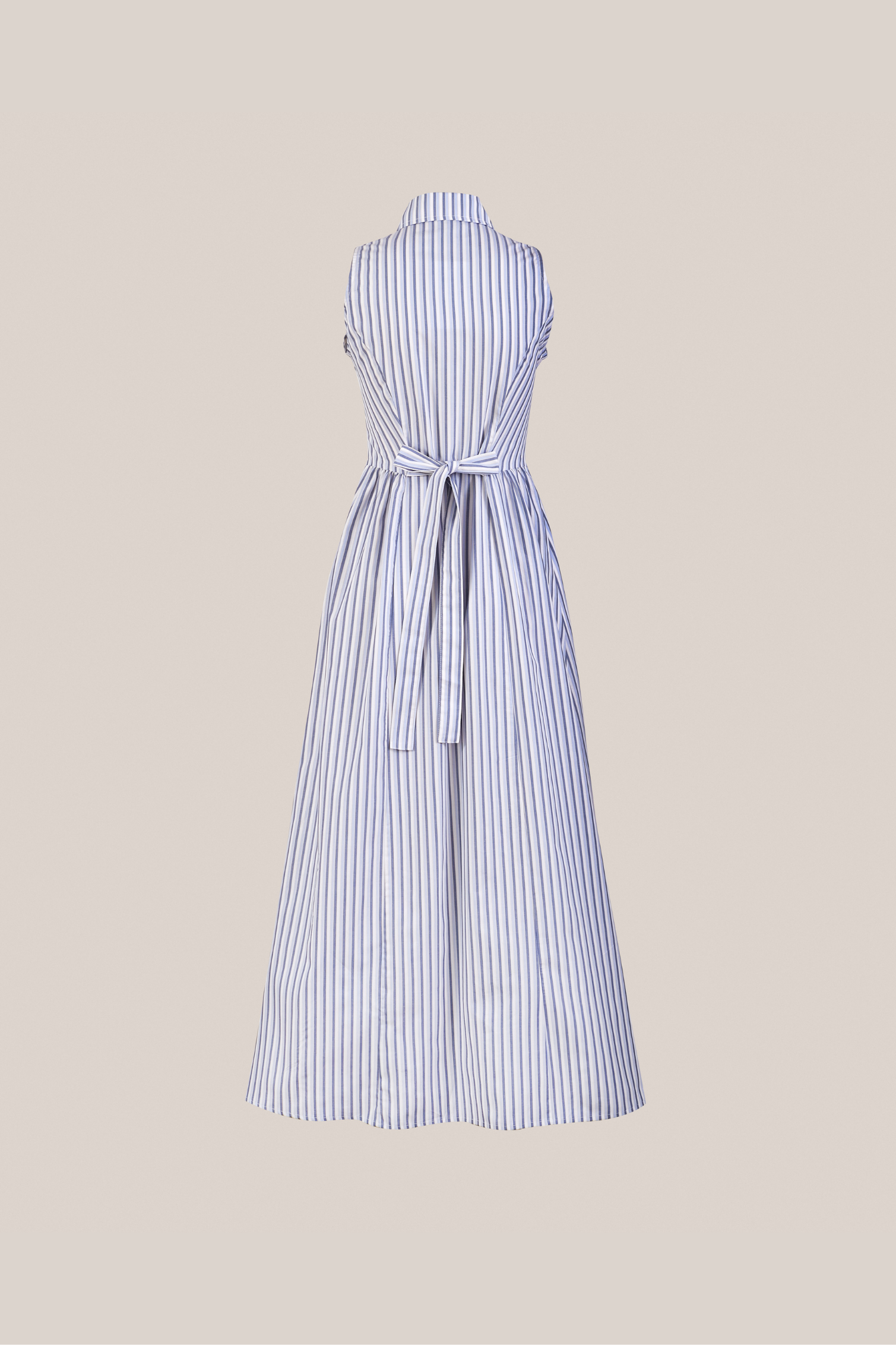 Vestido Alicia Listado Celeste