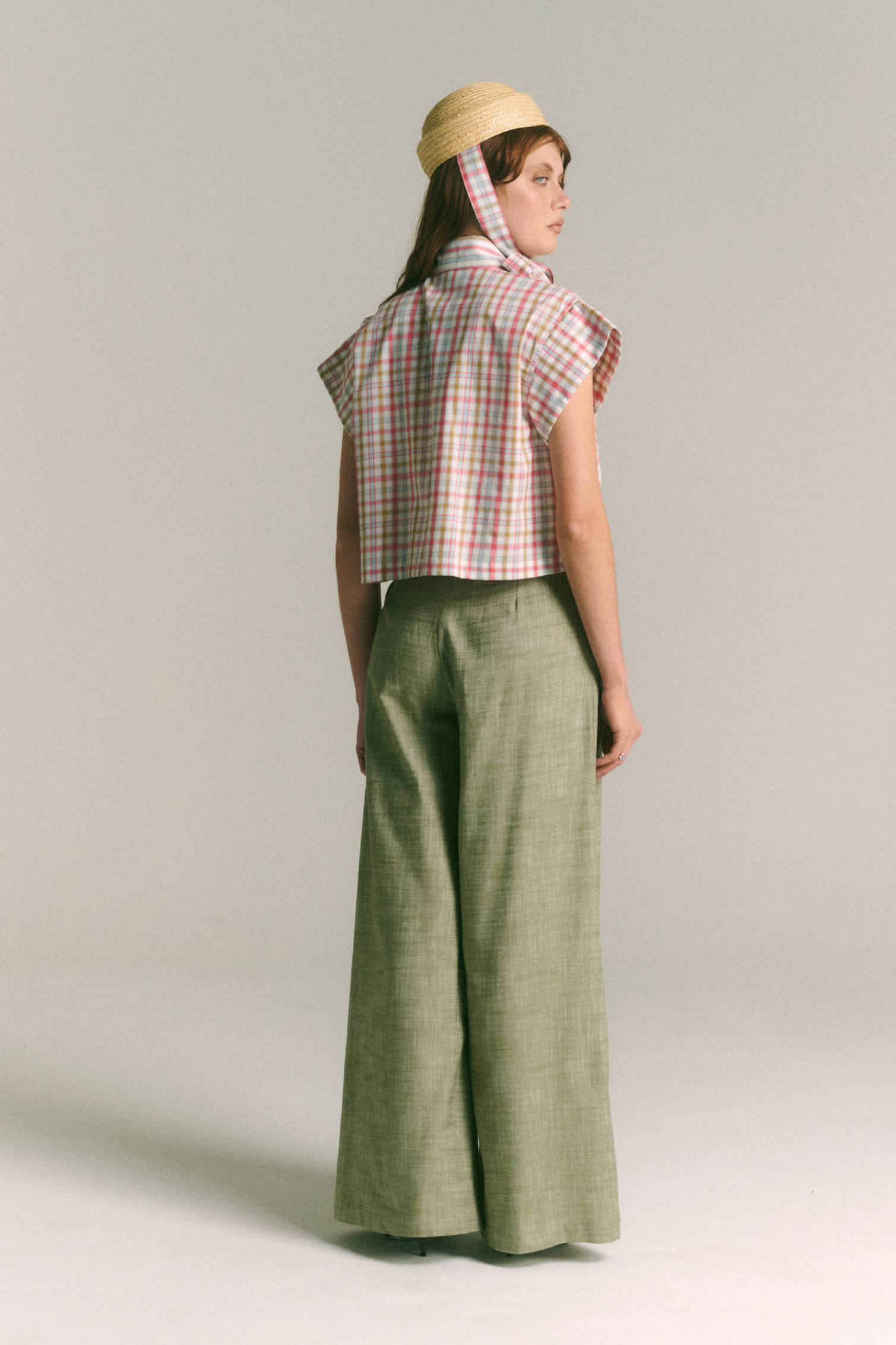 Blusa Rocío Cuadrillé Rojo