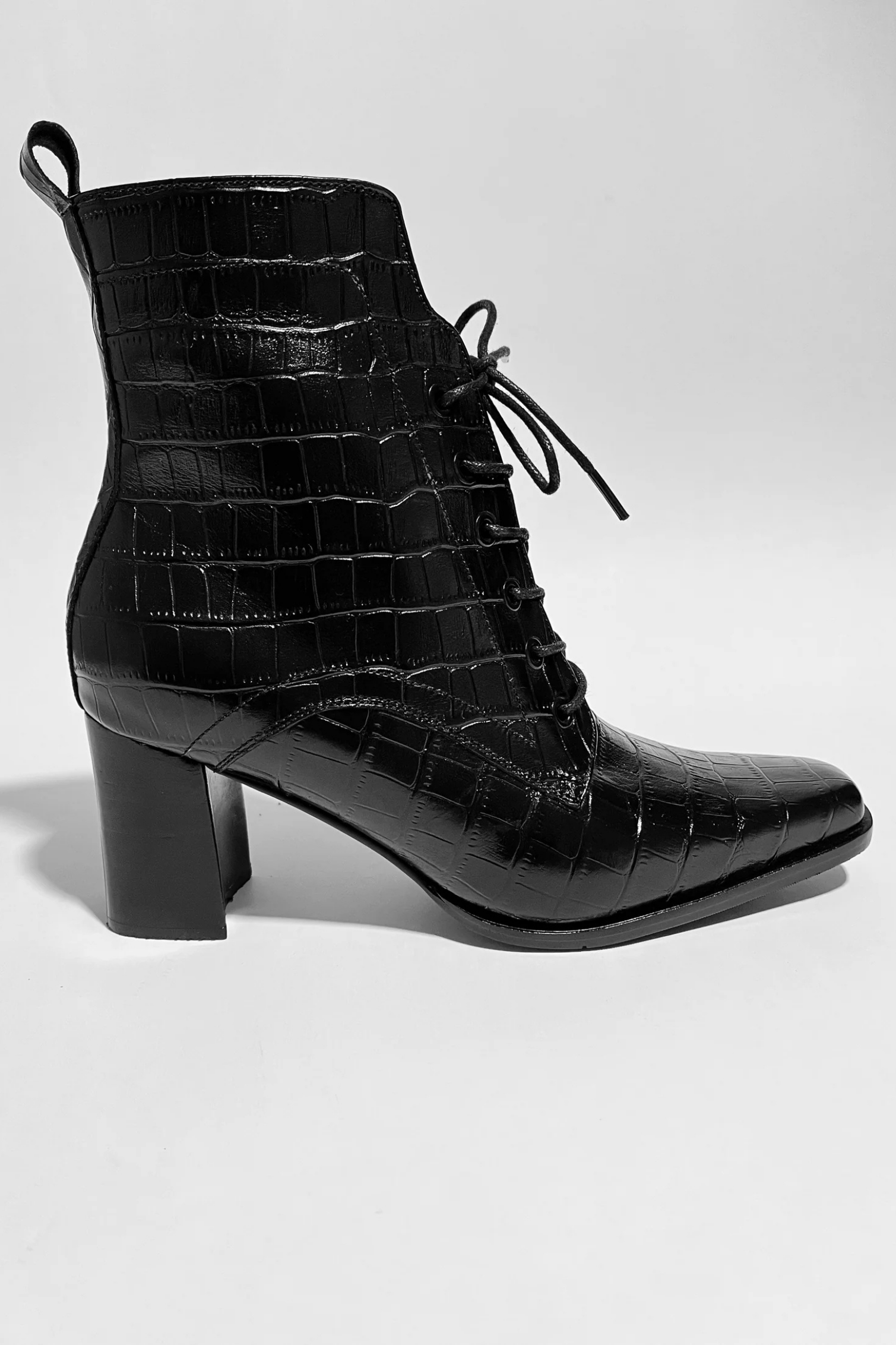 Botines Ritz Croco Negro
