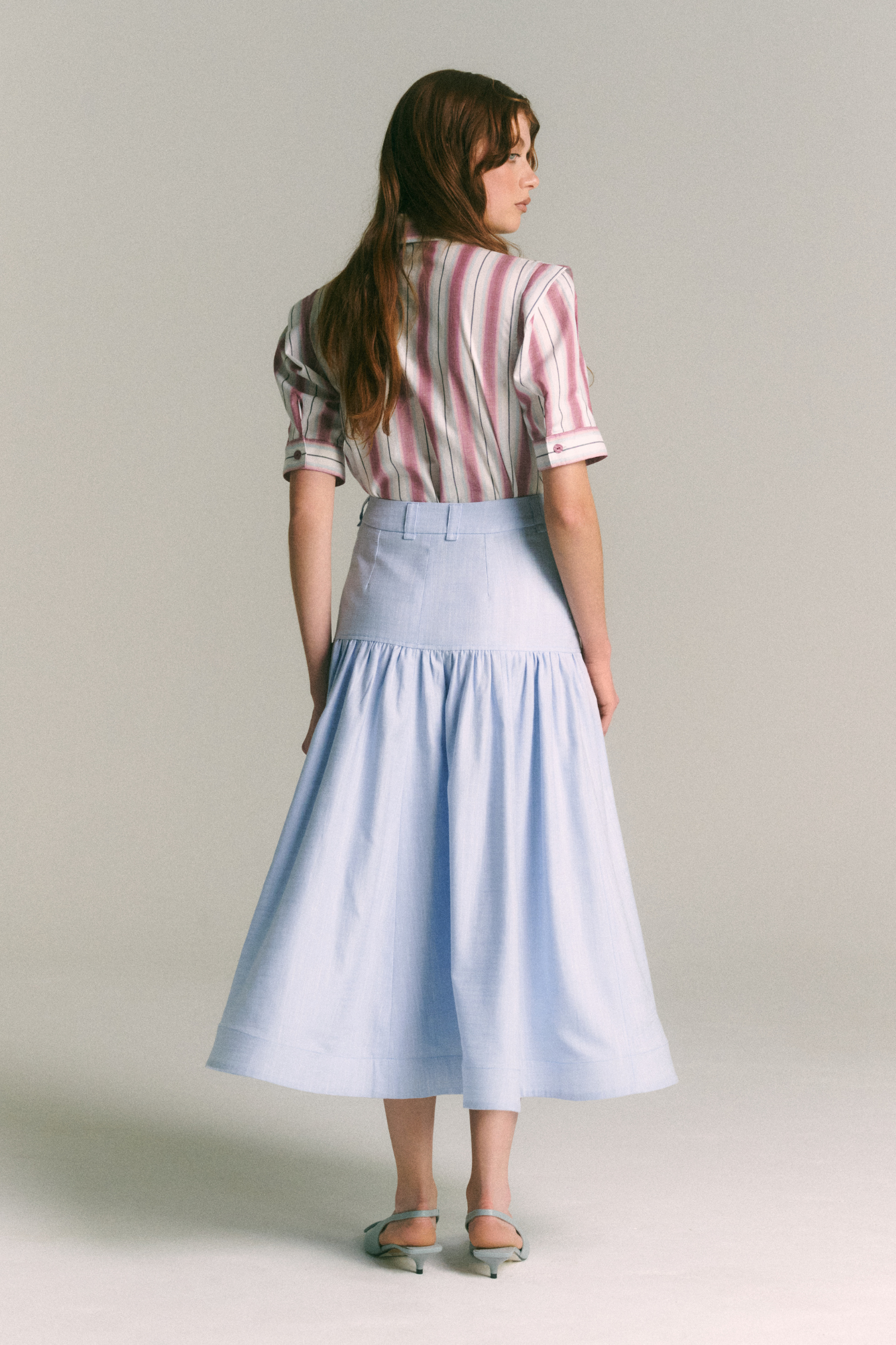 Blusa Lucía Listado Burdeo