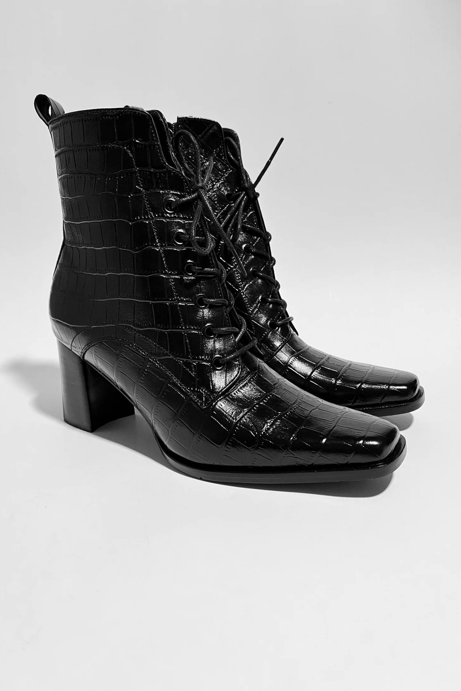 Botines Ritz Croco Negro