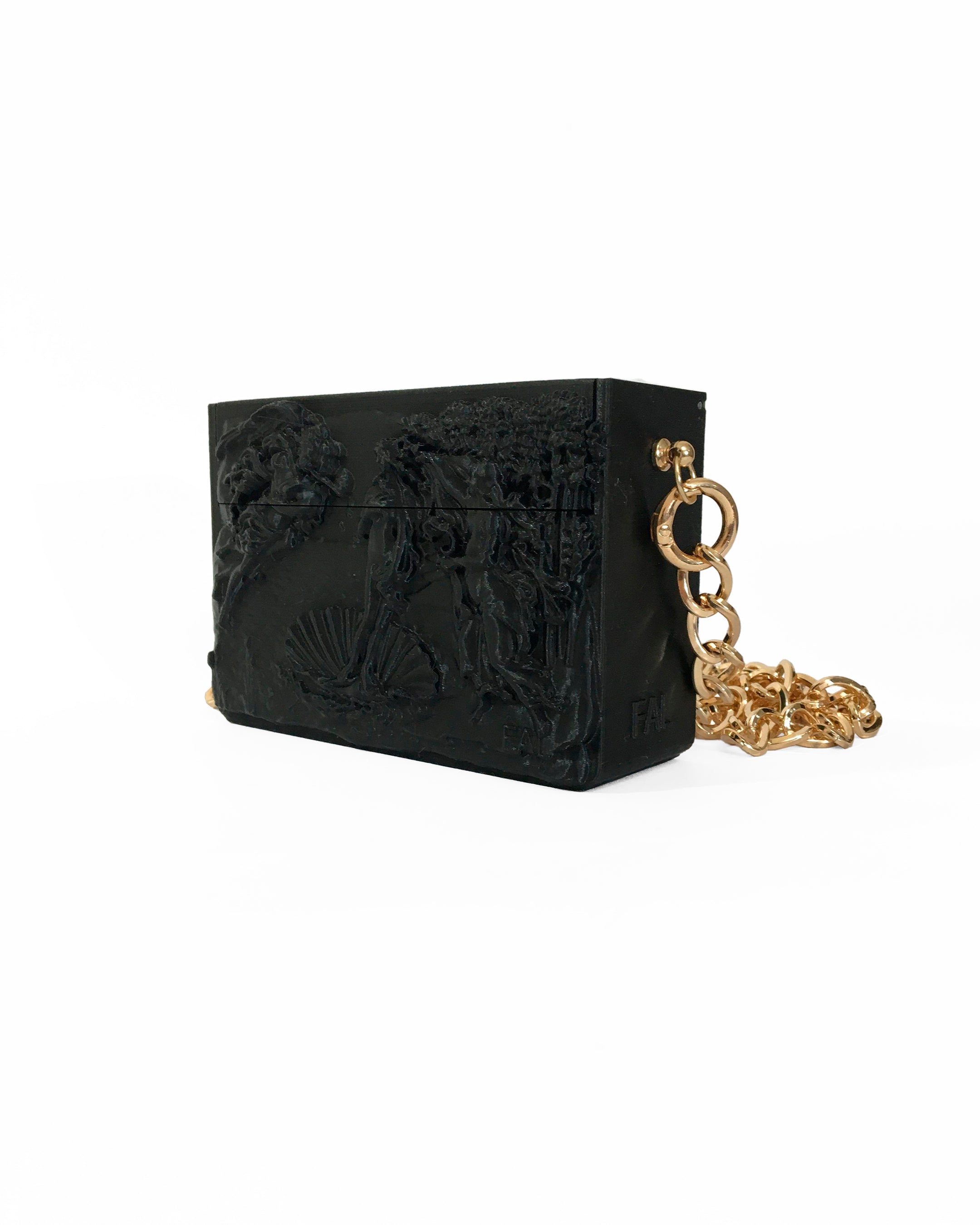 Bolso Nacimiento de Venus - Negro Dorado