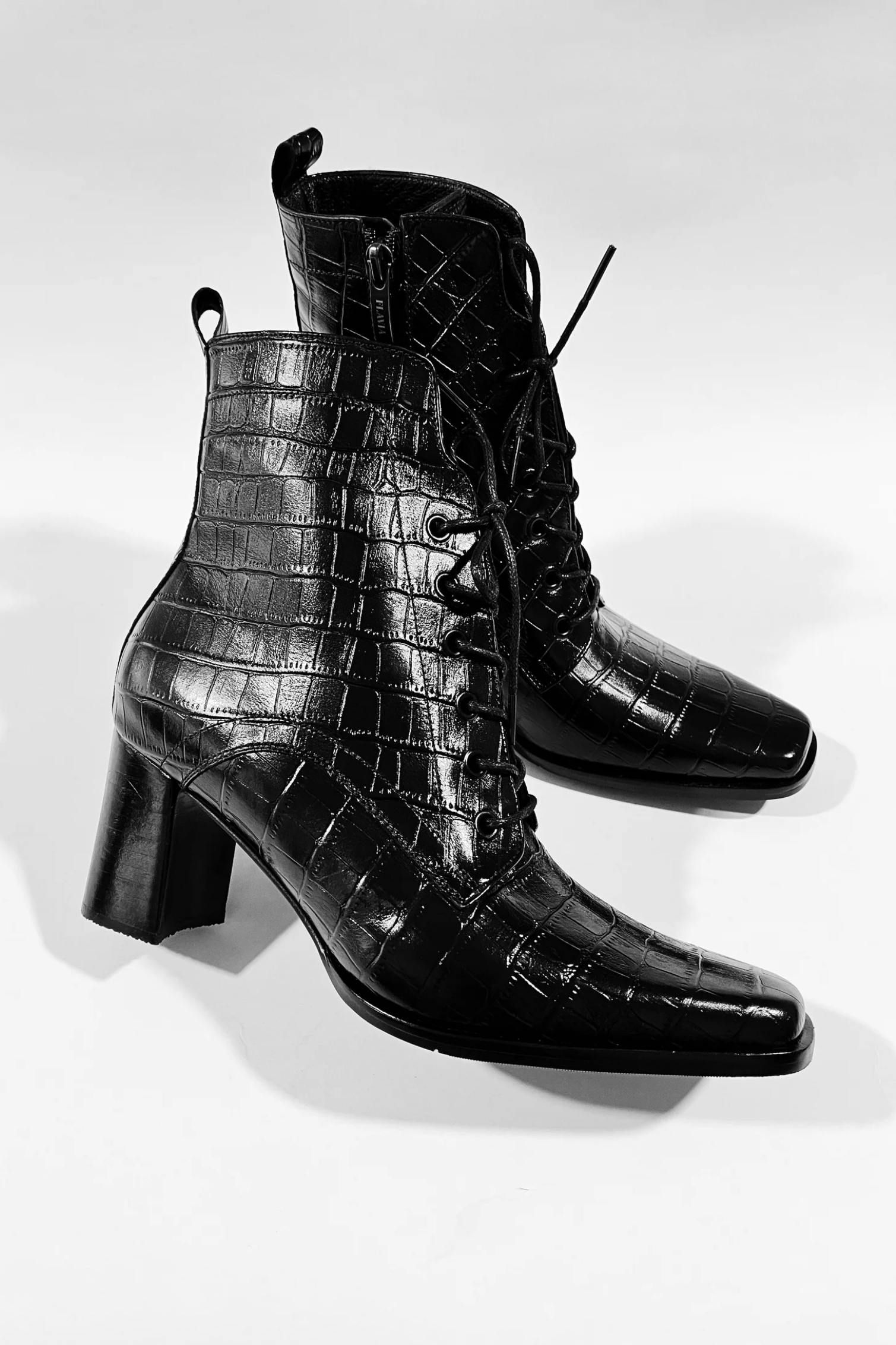 Botines Ritz Croco Negro