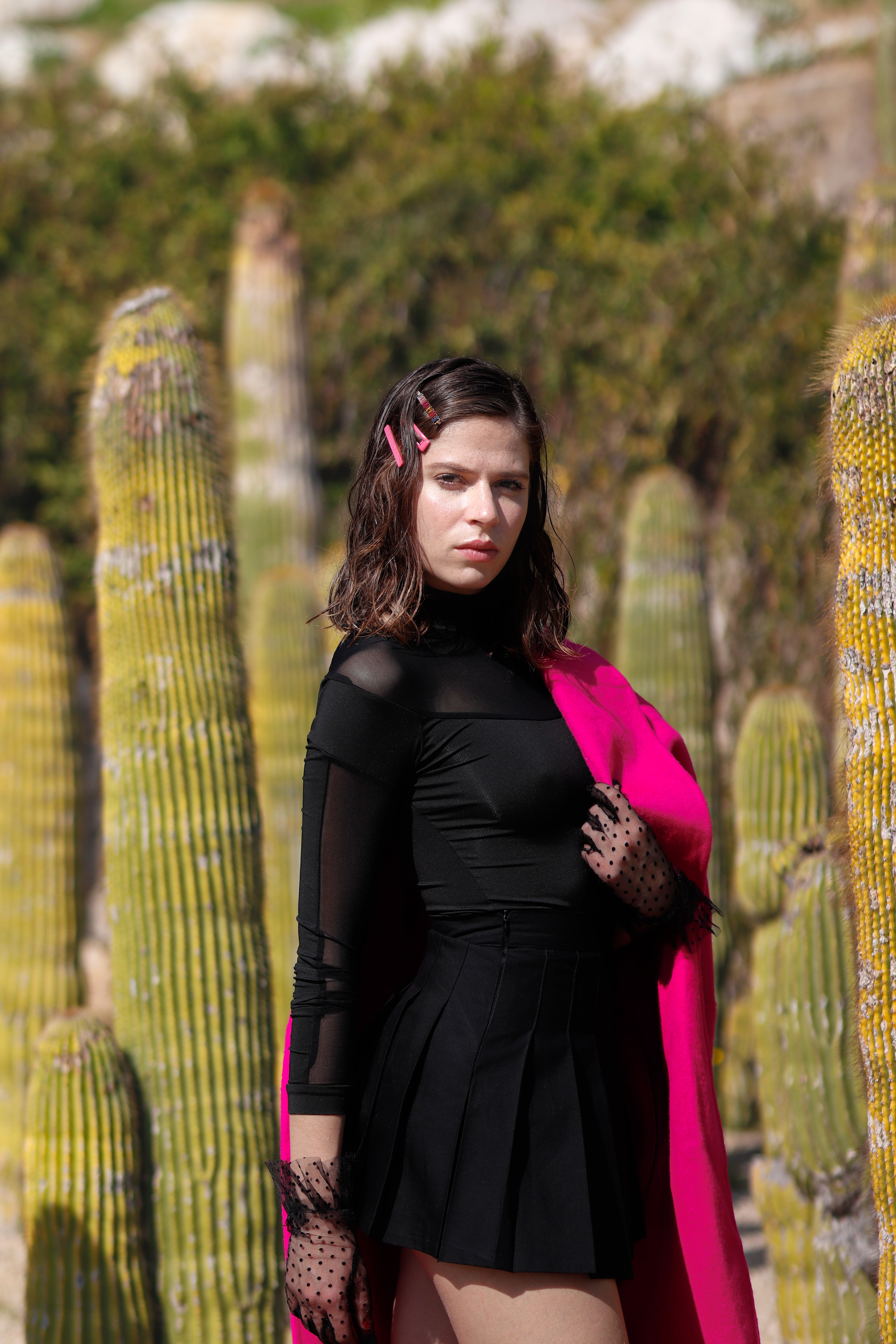 Abrigo Lana Merino Magenta