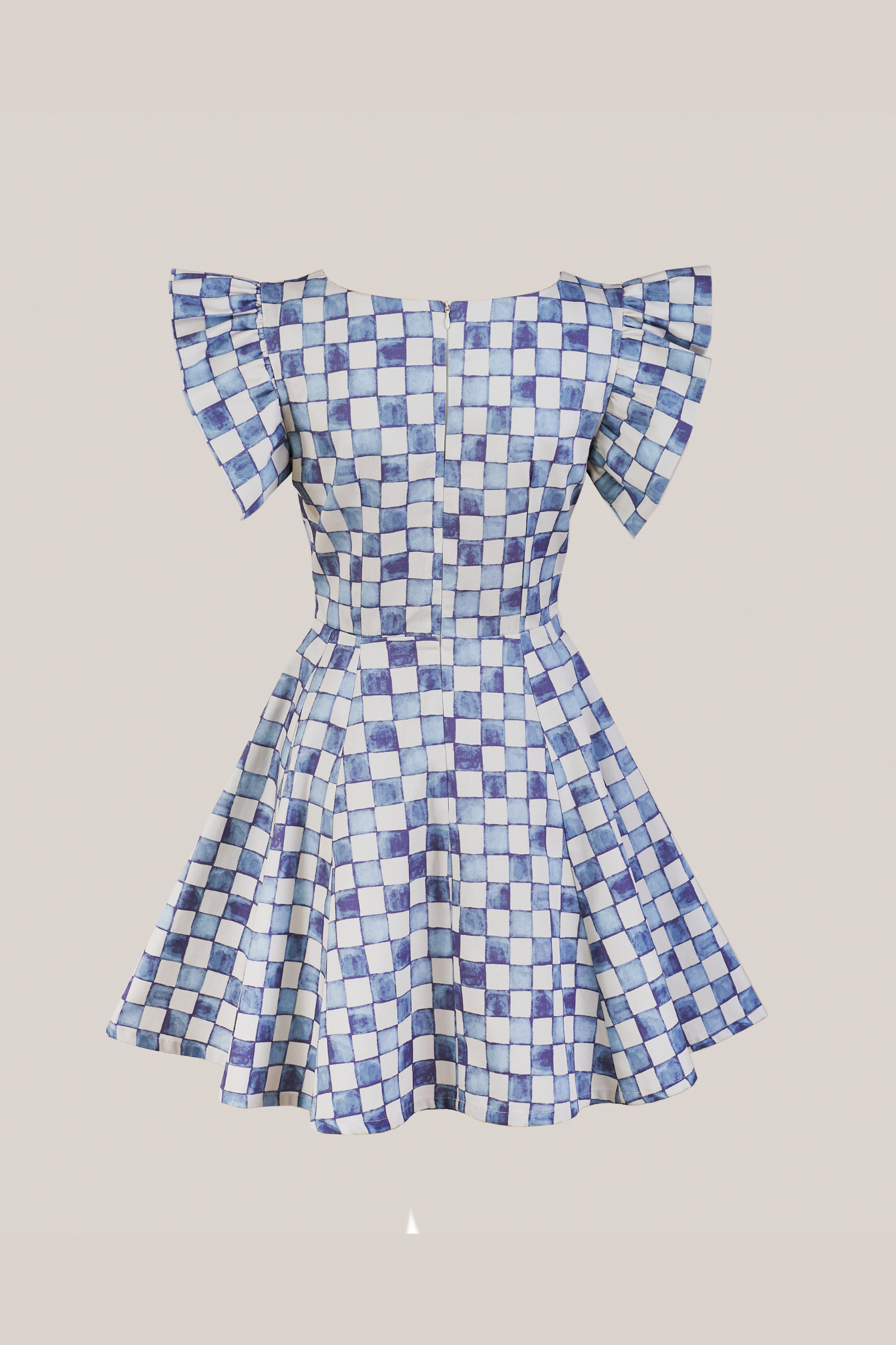 Vestido Julieta Cuadros Azul