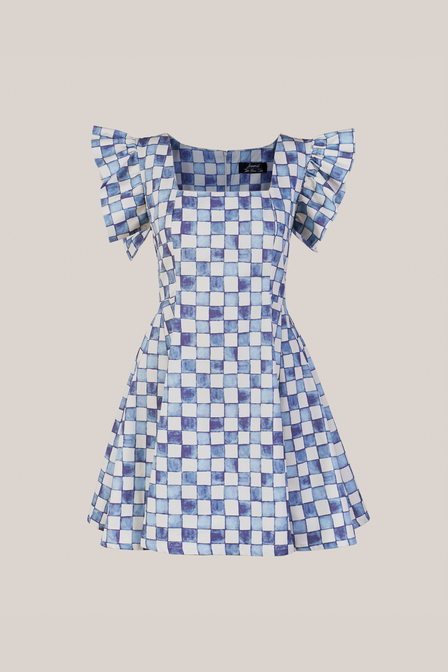 Vestido Julieta Cuadros Azul