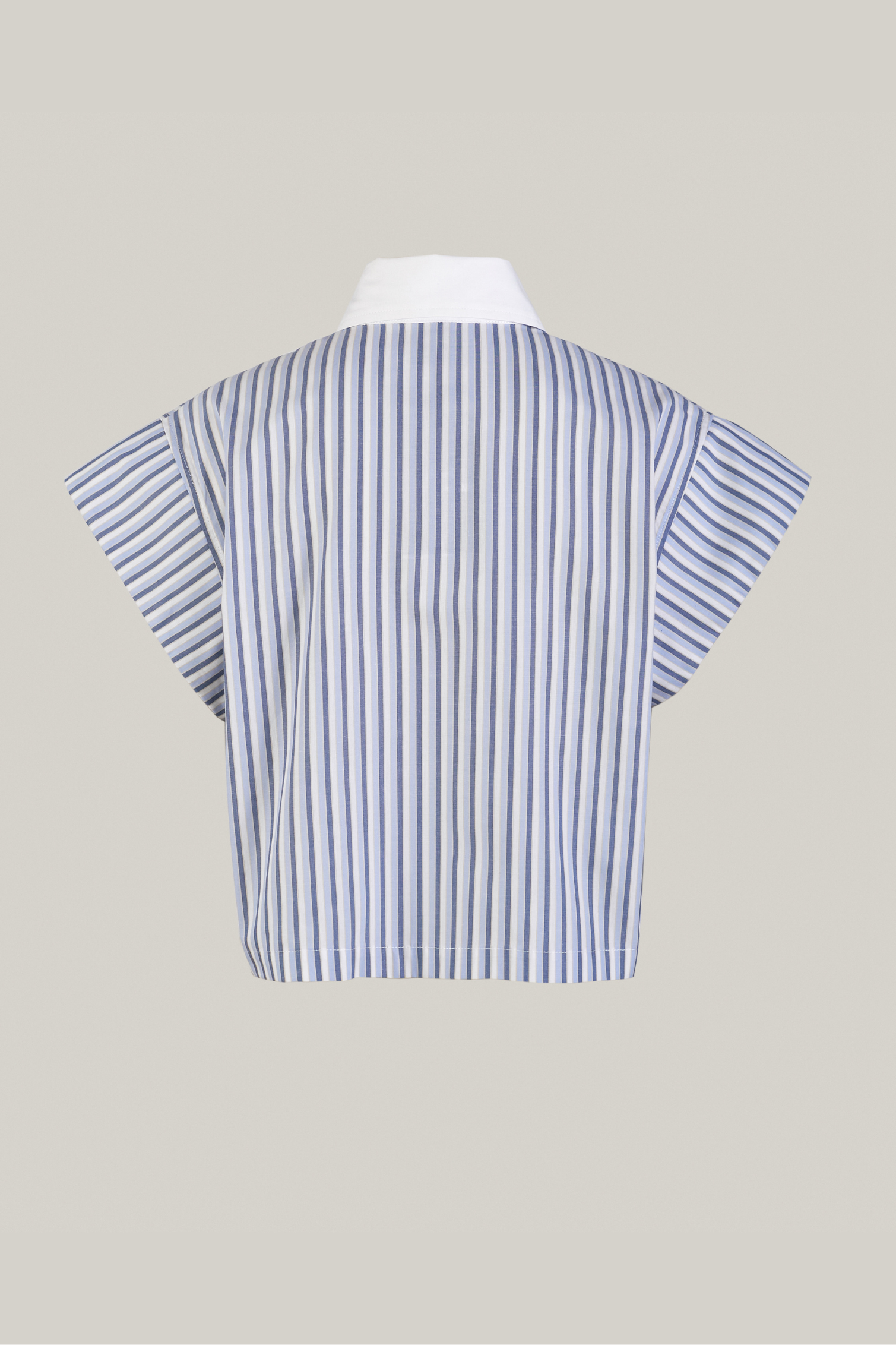 Blusa Rocío Listado Celeste