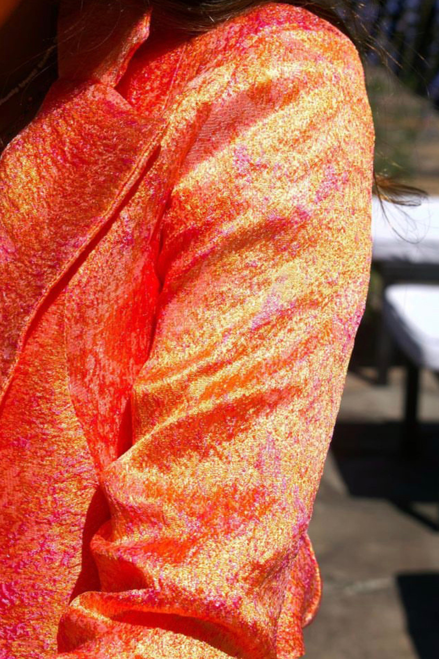 Chaqueta metálica naranja