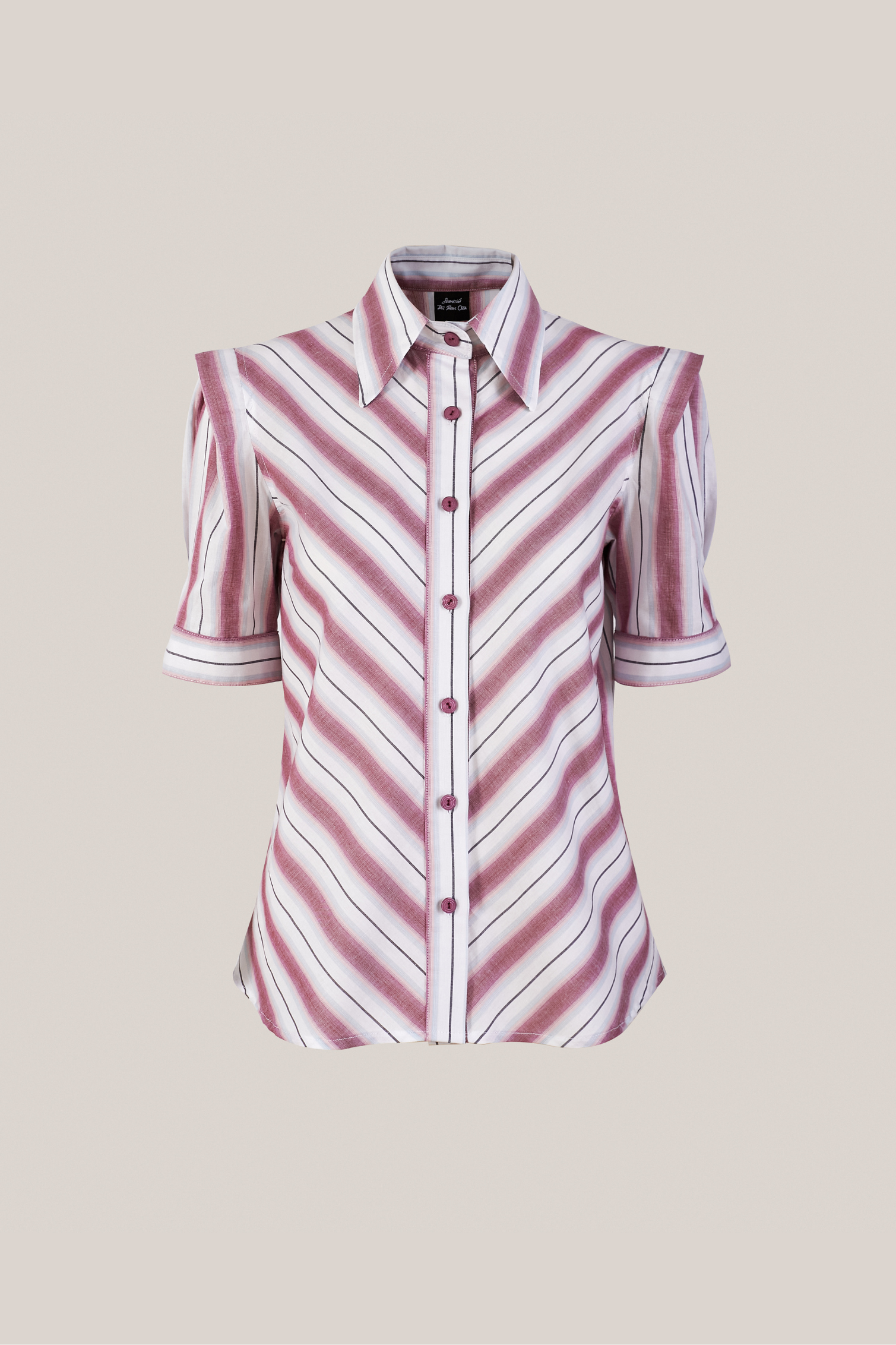 Blusa Lucía Listado Burdeo