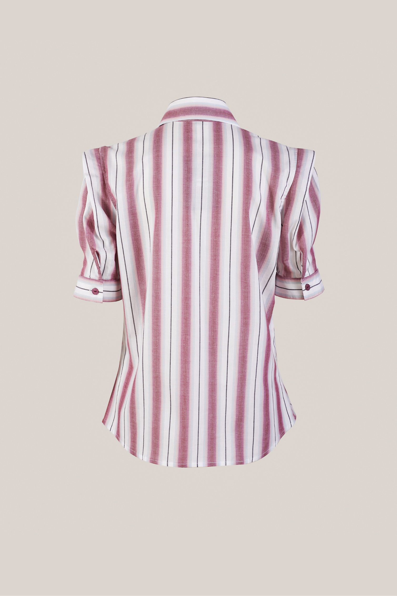 Blusa Lucía Listado Burdeo