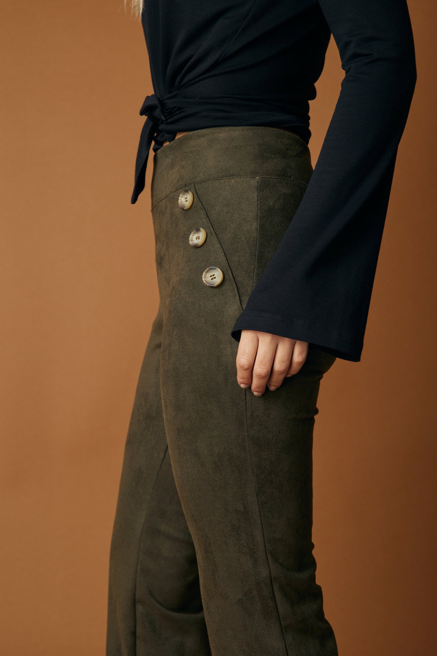 Calza Suede Olivo