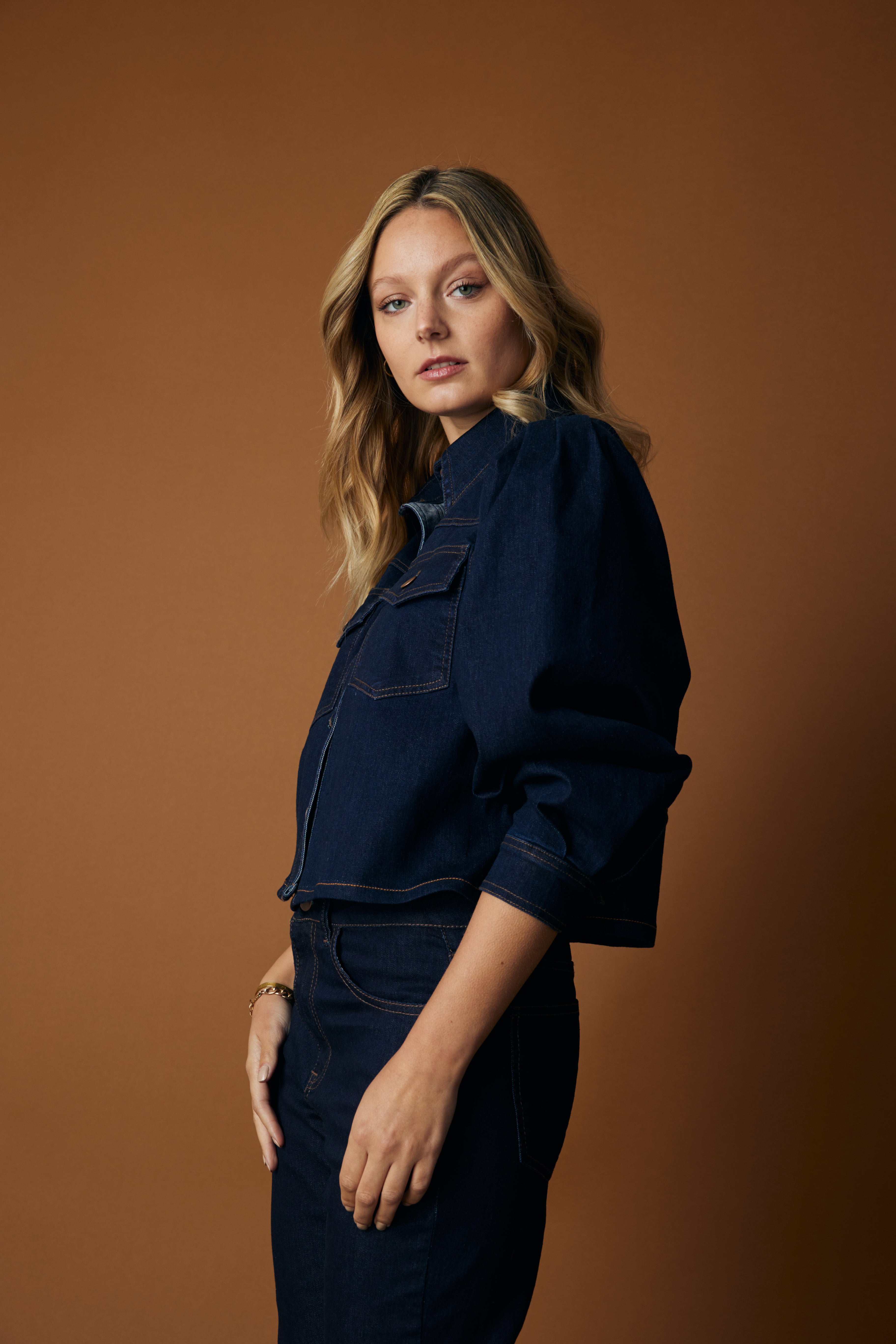 Jacket Crop Napoles Blue