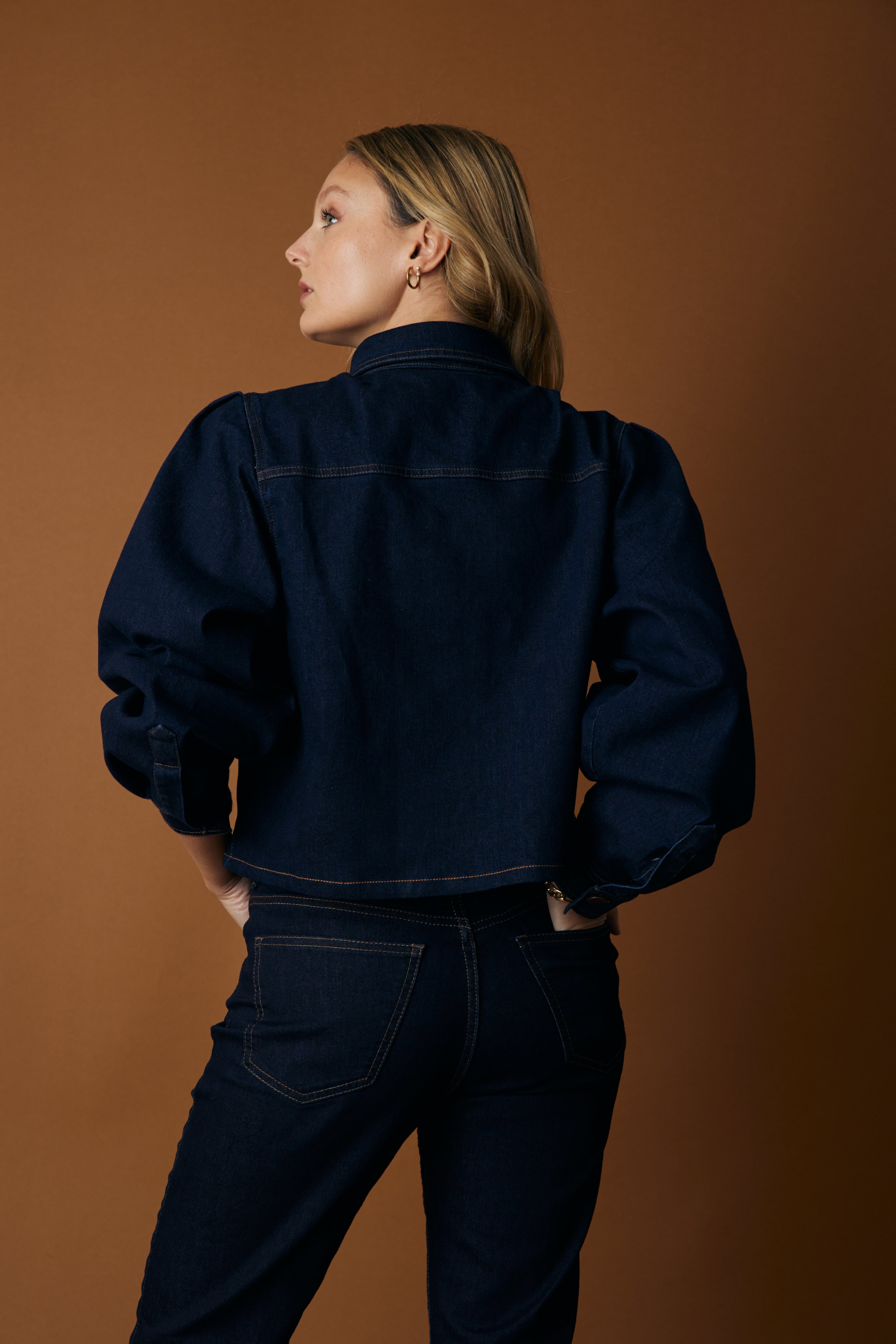 Jacket Crop Napoles Blue