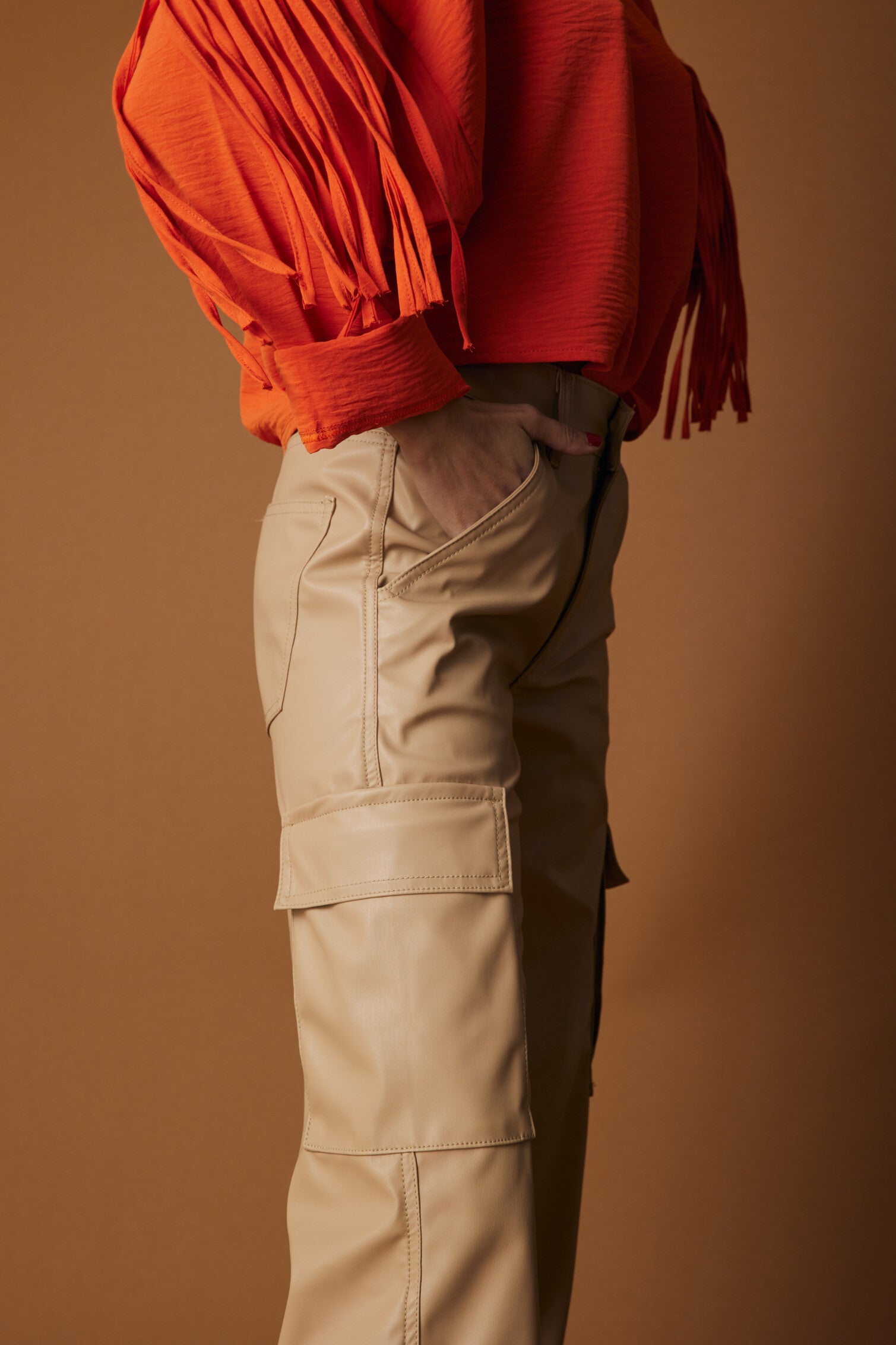 Pantalón Cargo Beige