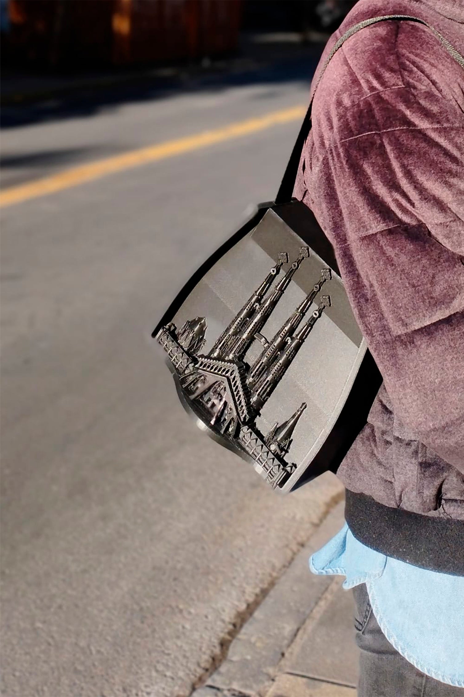 Bolso Sagrada Familia - Negro Correa