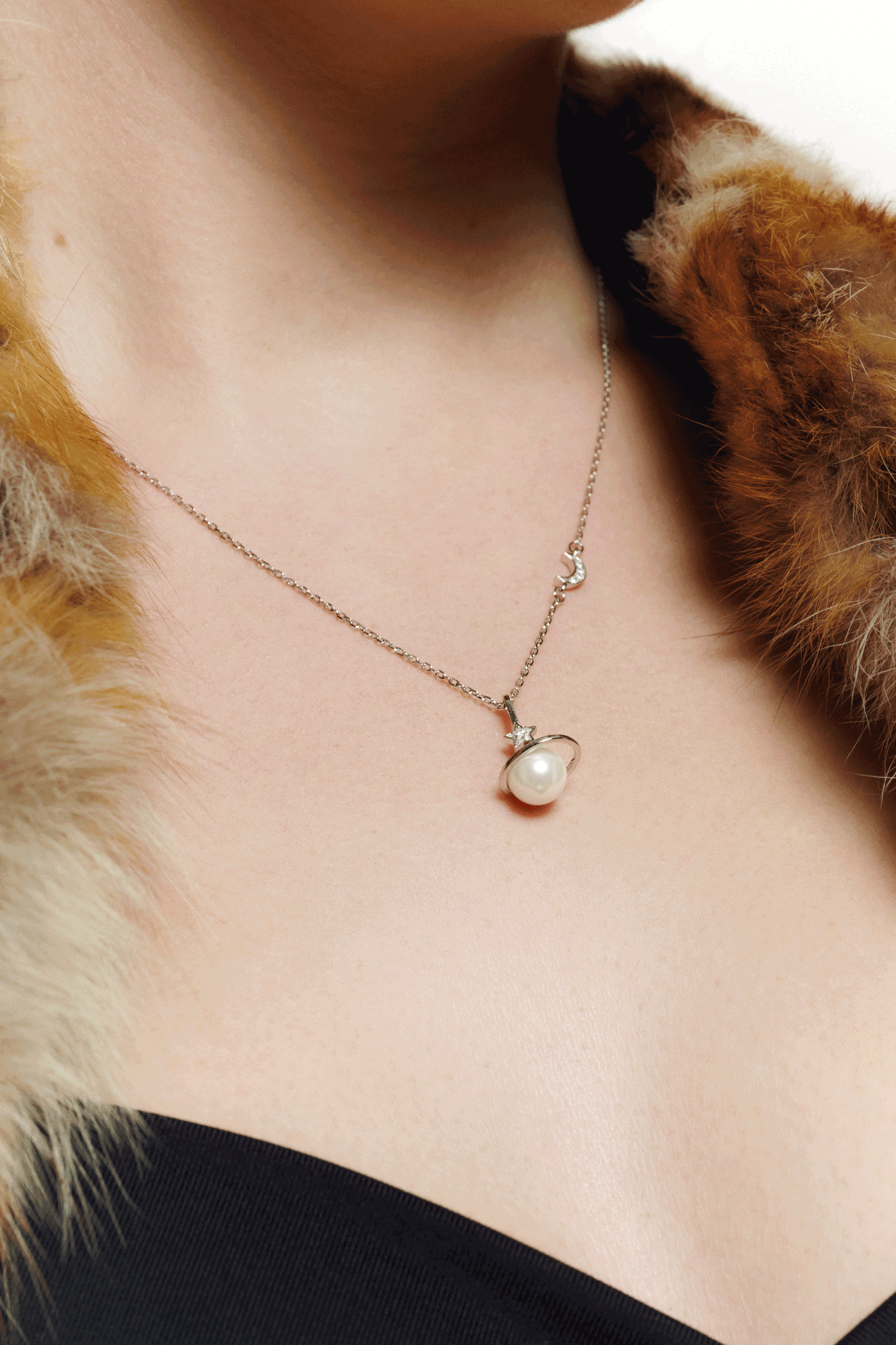 Collar Saturno MoonStar Pearl