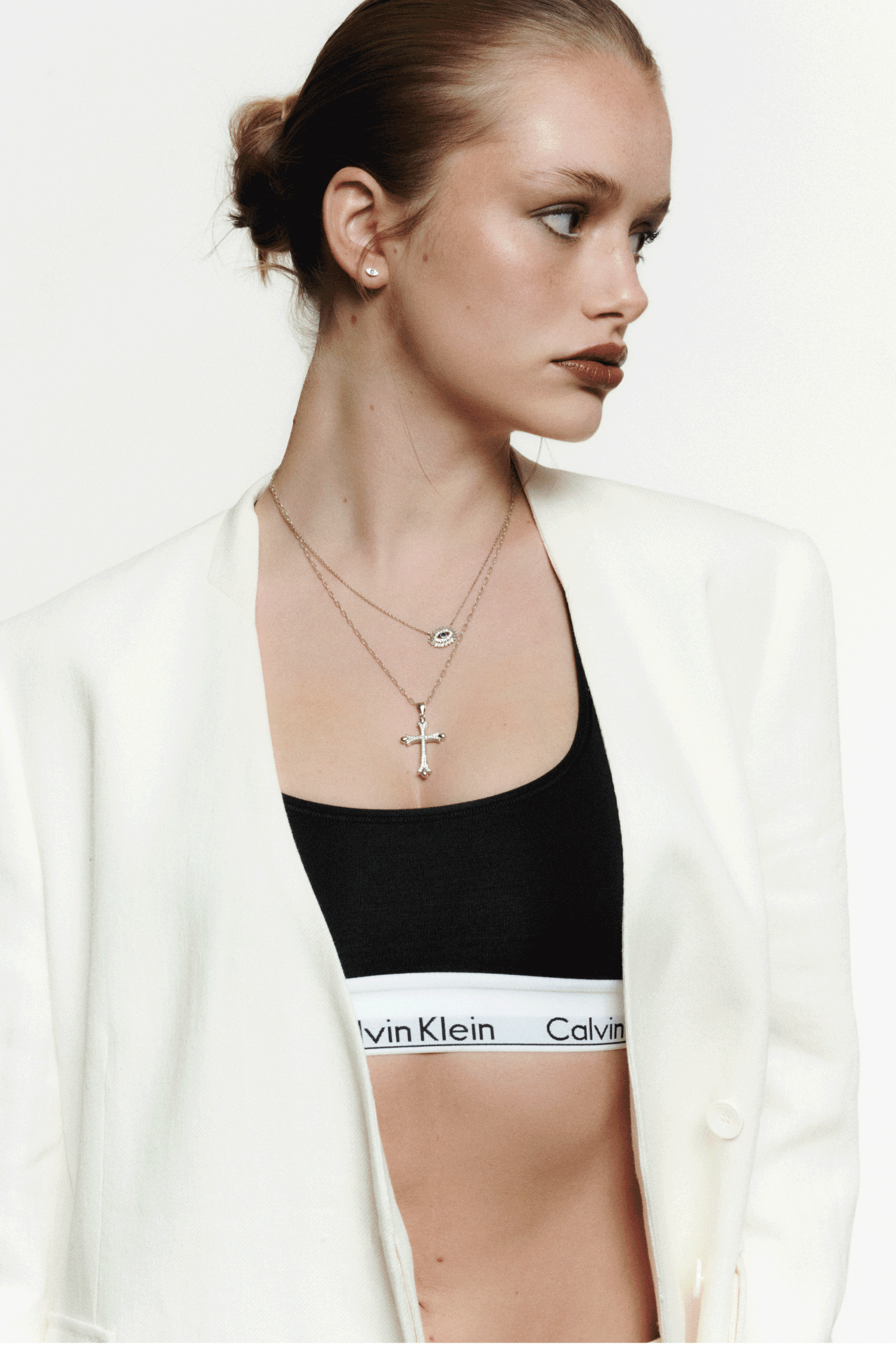 Collar Diamond Cross Pendant