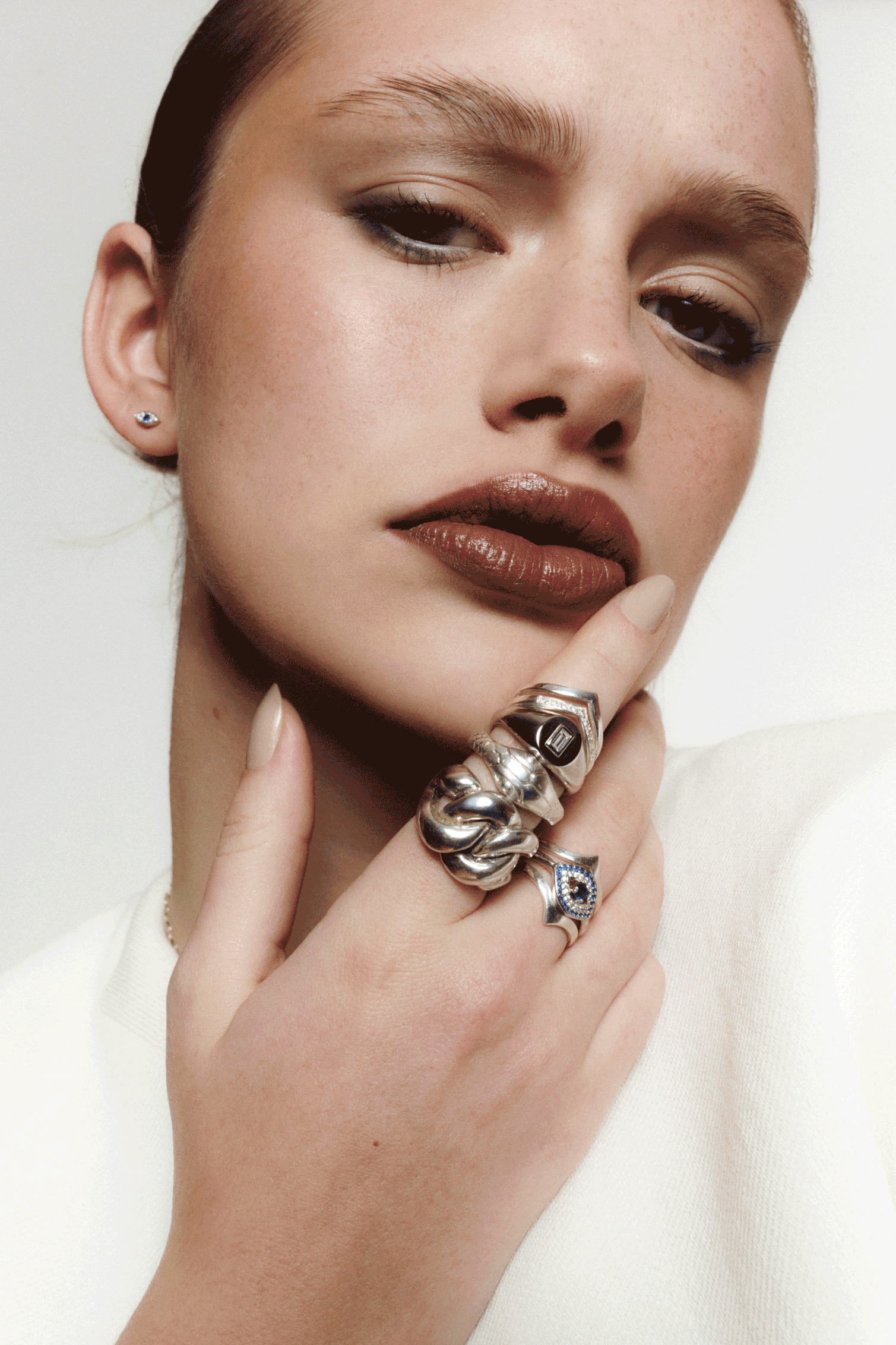 Anillo Silver Evil Eye