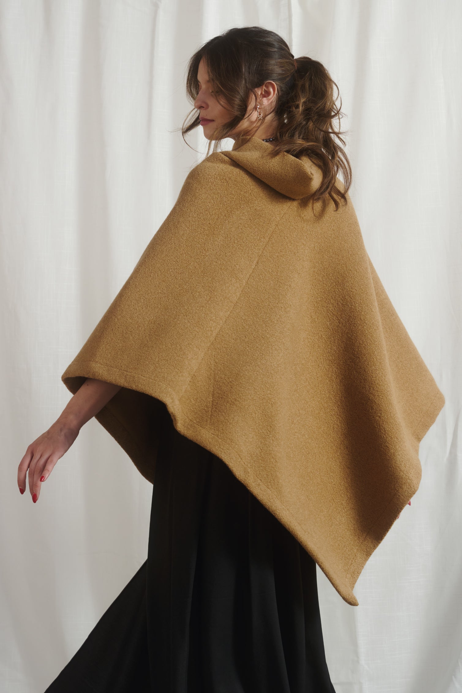 Poncho Camel Lana
