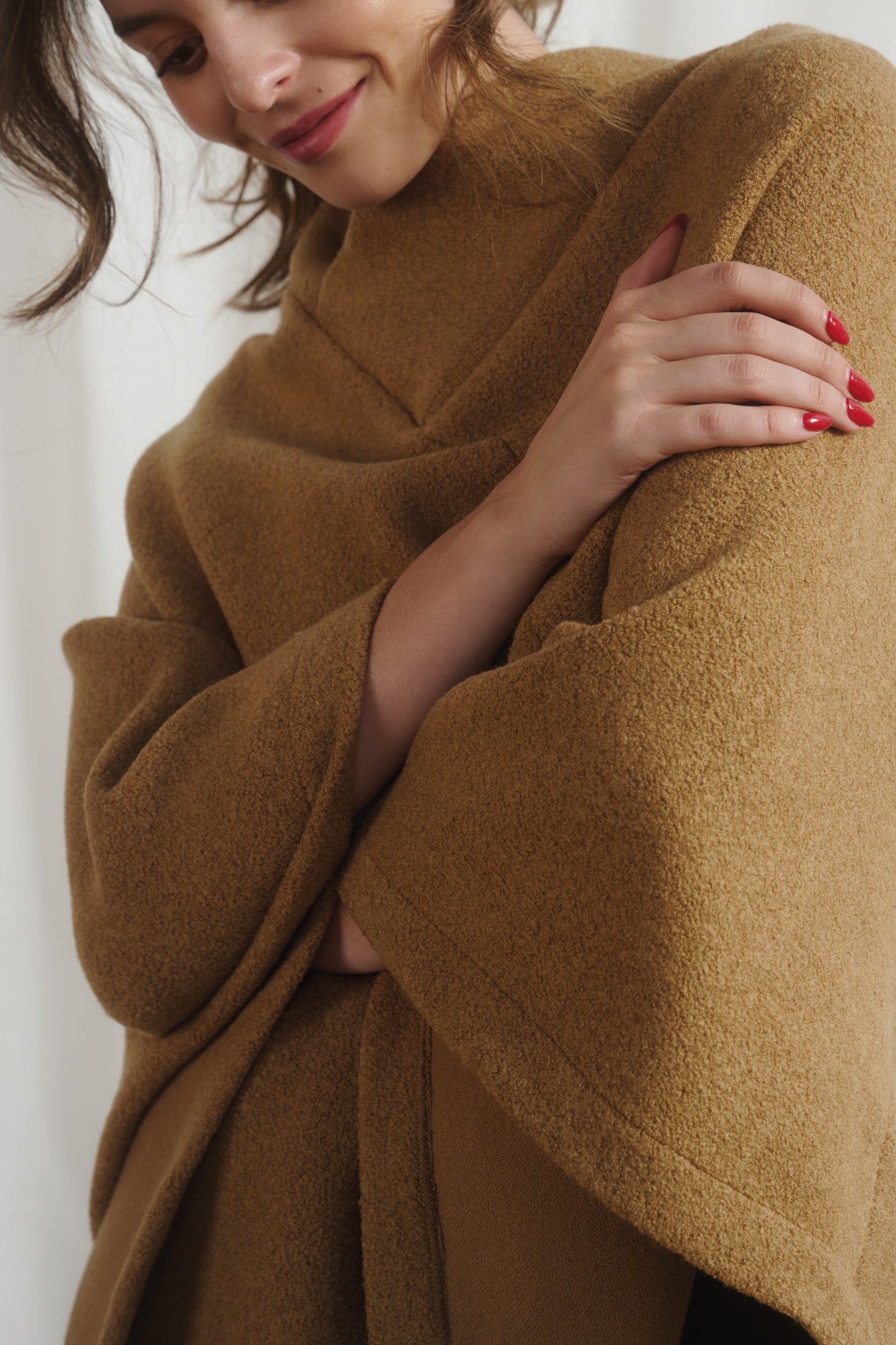 Poncho Camel Lana